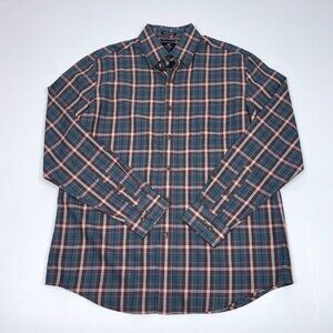 BLACK AND BROWN men's large plaid shirt